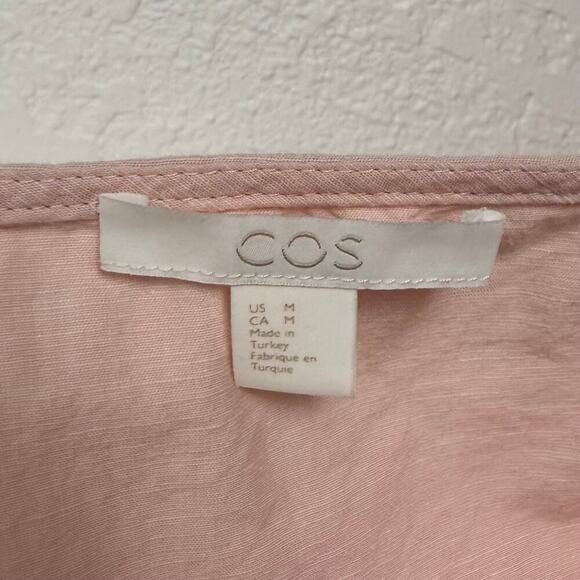 COS A-Line Cotton Linen T-Shirt Pink Minimalist Normcore Quiet Luxury Medium - Picture 4 of 6